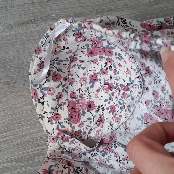 Vintage Pin Up Style Ditsy floral mini bustier corset dress - Picture 5 of 8